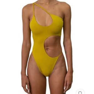 NWT Riot Swimwear Blaise One-Piece Curry